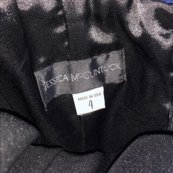 Jessica McClintock Navy Blue Mini Dress - Picture 3 of 4